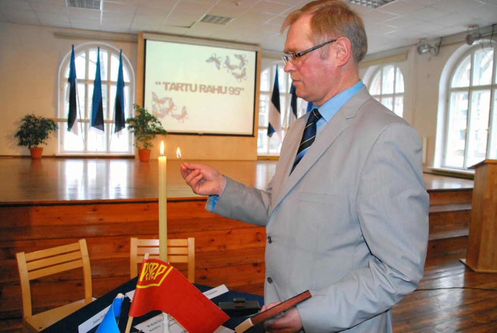 Meenutus Tartu rahu 95 aastapäeva tähistamisest Sindi gümnaasiumis Foto Urmas Saard