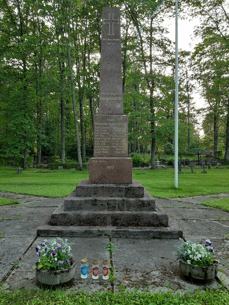 Pärnu-Jaagupi Vabadussõja mälestussammas. Foto Margo Sai
