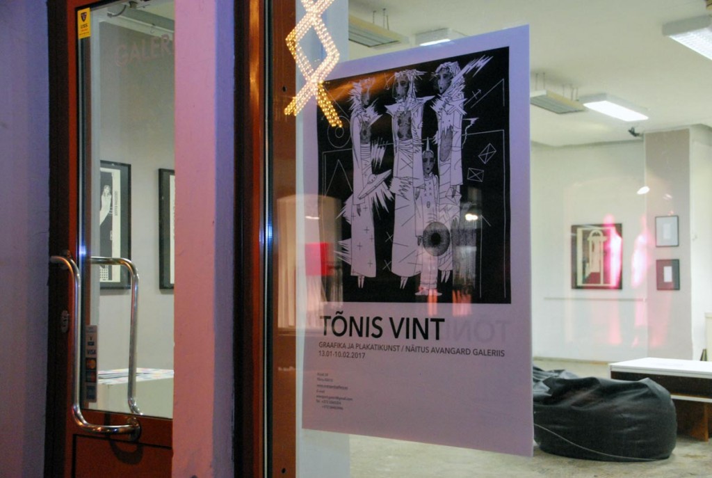 Tõnis Vindi graafikat ja plakateid näeb Pärnu Avangard Galeriis kuni 10 veebruarini Foto Urmas Saard