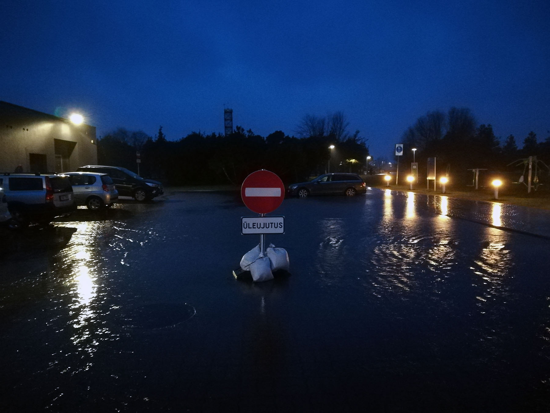 Üleujutuse piirkond Pärnus. Foto: Urmas Saard